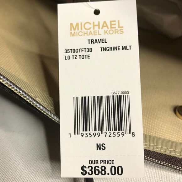 Michael Kors Travel Tangerine Tote NWT - Picture 8 of 9